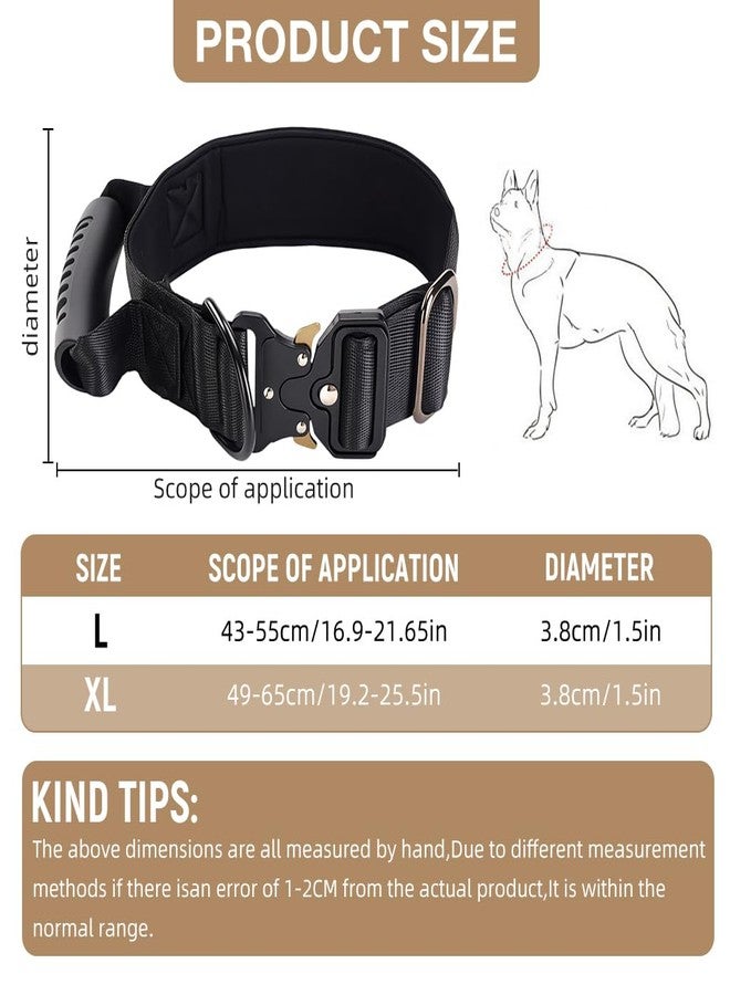 Qpets® Training Dog Collar with Control Handle - Adjustable Nylon Collar with Quick-Release Buckle & D-Ring for Obedience Training & Safe Walking (Size XL) - Image 2